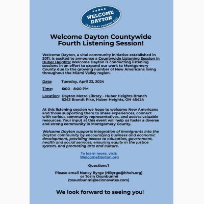 Welcome Dayton Countywide Listening Session #4