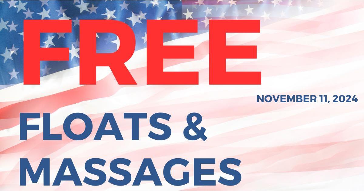 Veterans Day at Gravity Spa – Free Massages & Floats for Our Heroes