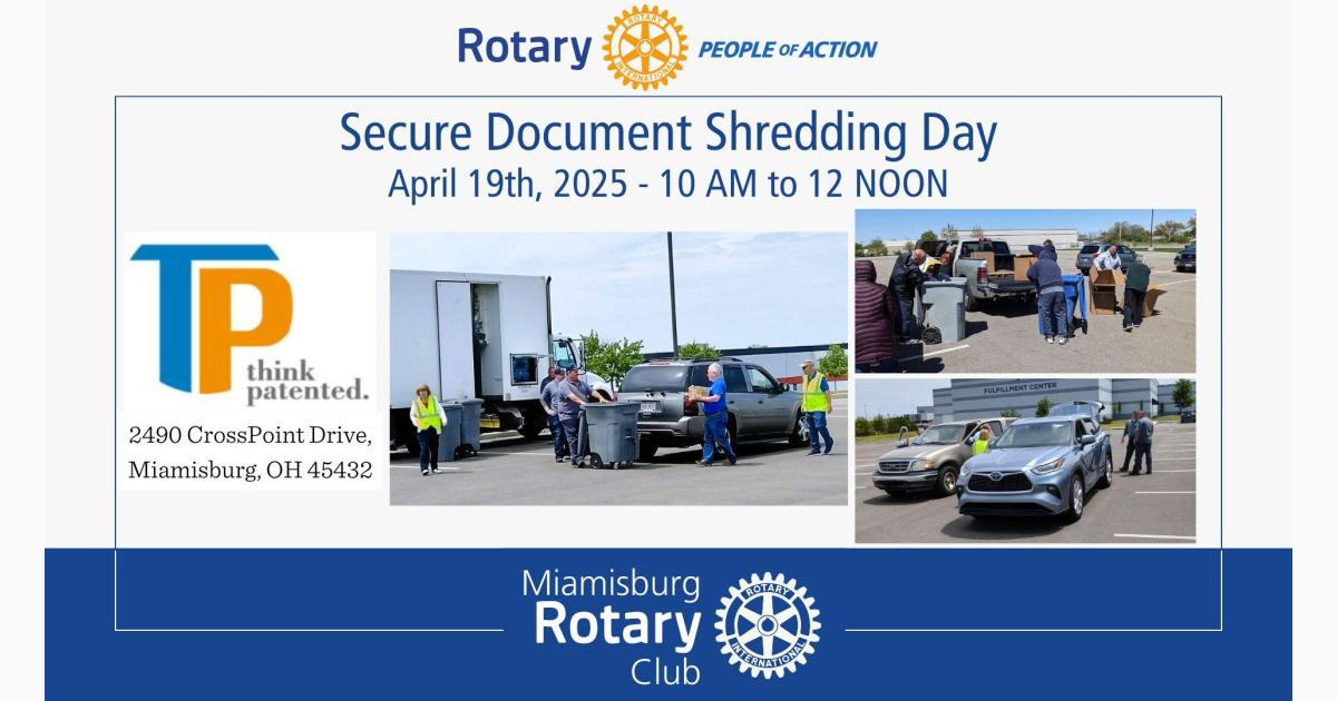 Miamisburg Rotary's Third Annual Secure Document Shred Day