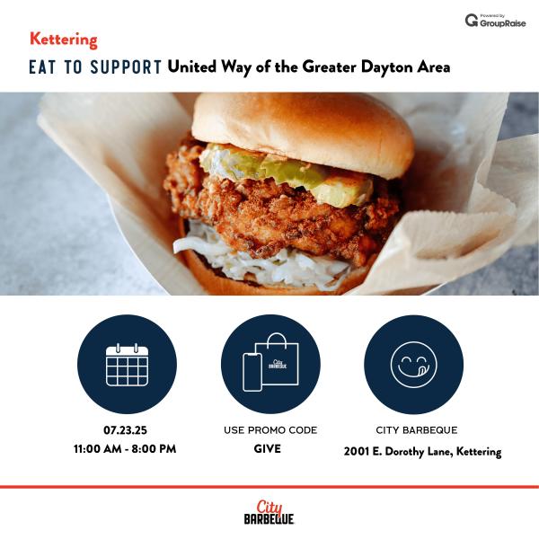 United Way of the Greater Dayton Area x City Barbeque Fundraiser Dorothy Lane