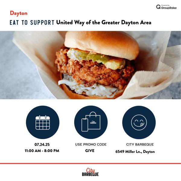 United Way of the Greater Dayton Area x City Barbeque Fundraiser Miller Ln.