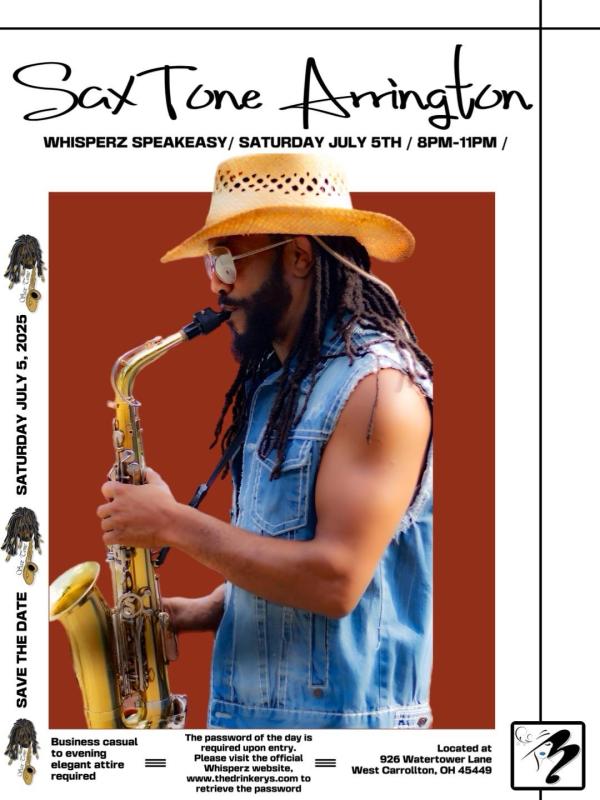 Saxtone Arrington Live at Whisperz Speakeasy