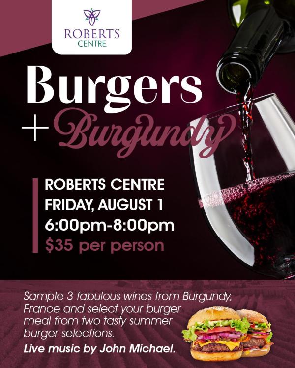 Burgers + Burgundy Wine Tasting The Perfect Summer Pairing!