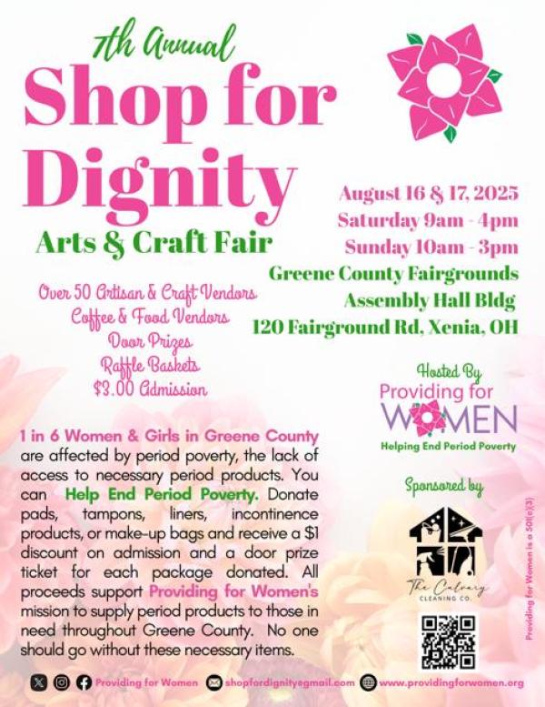 Shop with Purpose at the 7th Annual Shop for Dignity Arts & Craft Fair Two-Day Event Supports Local Nonprofit’s Fight Against Period Poverty