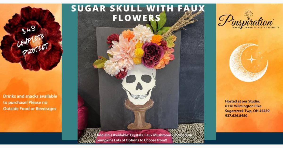 Sugar Skull with Faux Flowers Workshop