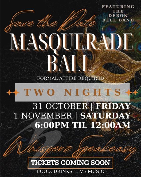 Halloween Masquerade Party at Whisperz Speakeasy