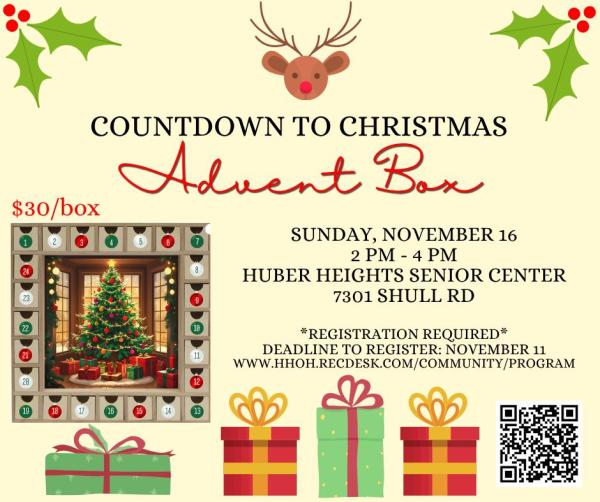 DIY Countdown to Christmas Advent Box