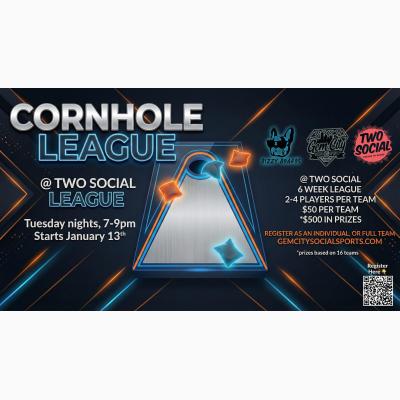 Winter Cornhole League at Two Social: Starts Jan 13th! (Up to $500 Cash Prize)