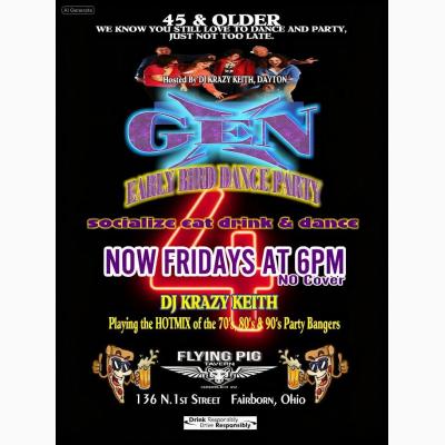 Early Bird 70, 80s, 90s mix dance party