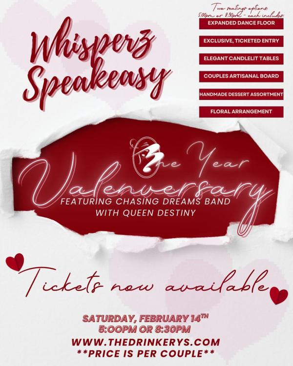 One Year Valenversary - Valentine's Day and Anniversary Celebration with Chasing Dreams Band