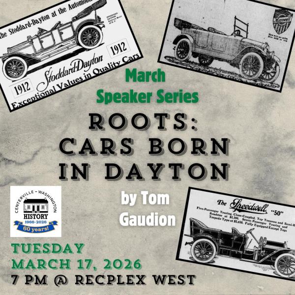 Centerville-Washington History March Speaker Series Program