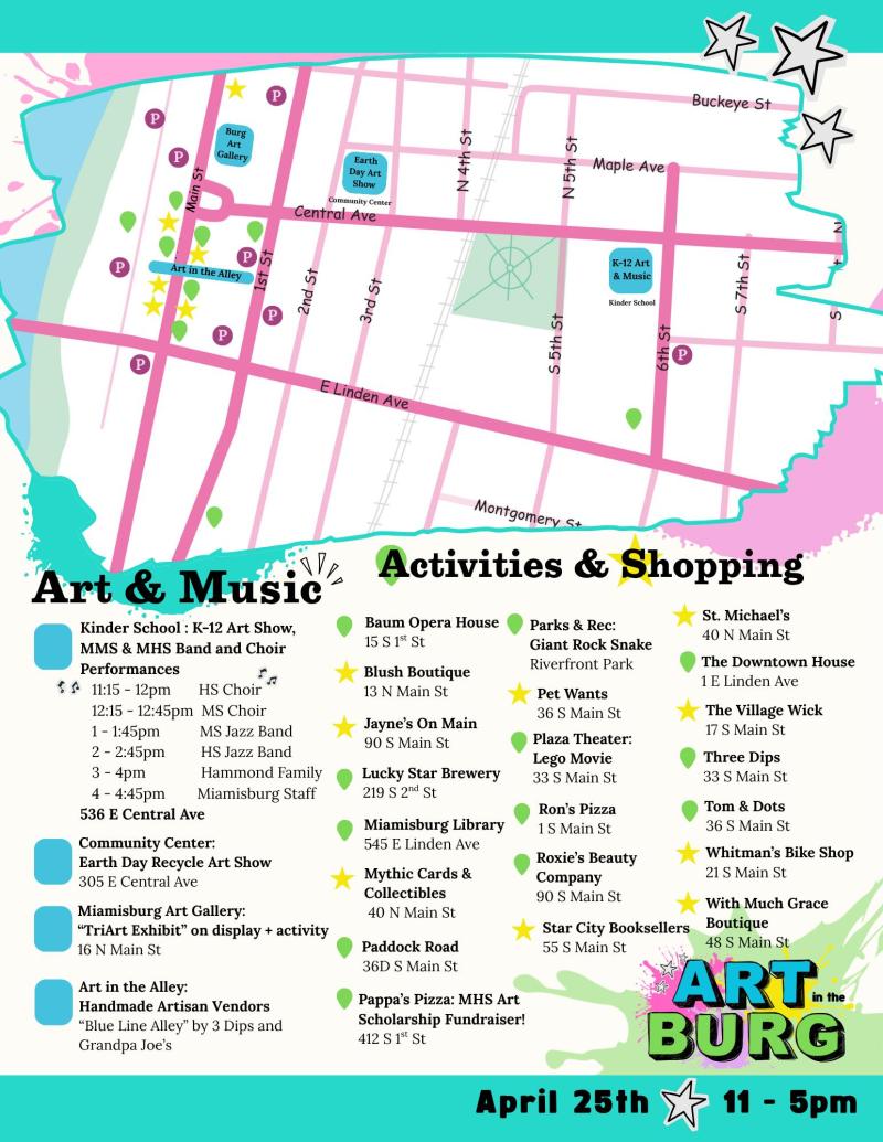 MAP - Art in the Burg 2026 - Miamisburg Ohio