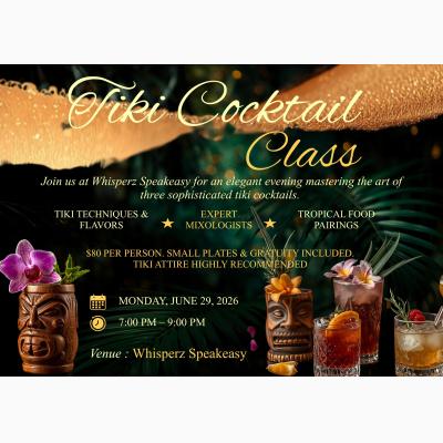 Tiki Cocktail Class at Whisperz Speakeasy