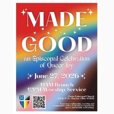 Made Good: an Episcopal Celebration of Queer Joy, Pride Brunch & Worship at Christ Church