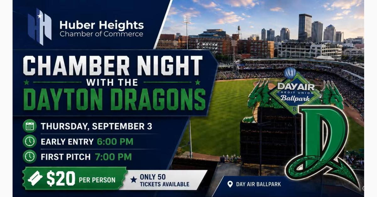 Huber Heights Chamber Night with the Dayton Dragons