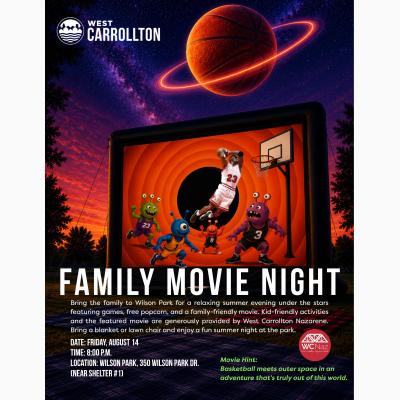 Family Adventure Movie Night City of West Carrollton
