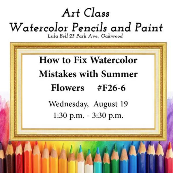 Lula Bell Art Class - How to Fix Watercolor Mistakes with Summer Flowers