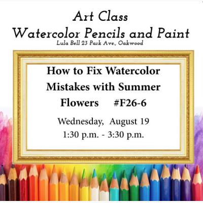 Lula Bell Art Class - How to Fix Watercolor Mistakes with Summer Flowers