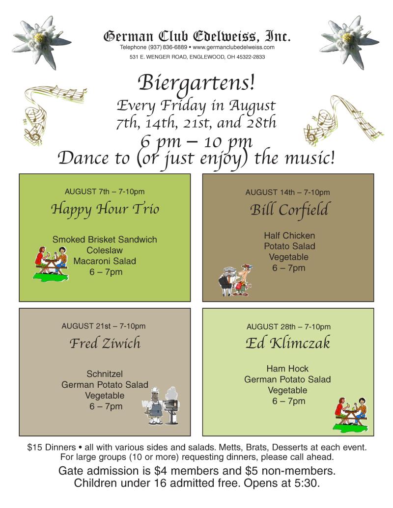 Friday Night Biergarten at Edelweiss German Club