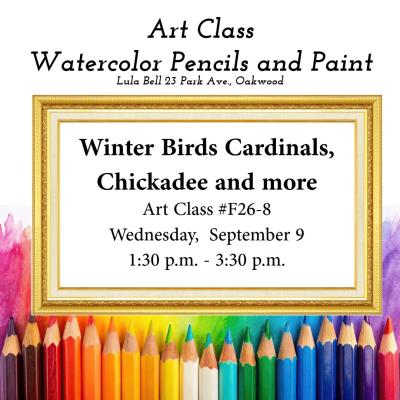 Lula Bell Art Class - Winter Birds Cardinals, Chickadee and More