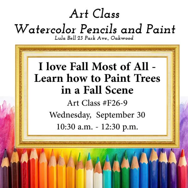 Lula Bell Art Class - I love Fall Most of All - Learn how to Paint Trees in a Fall Scene