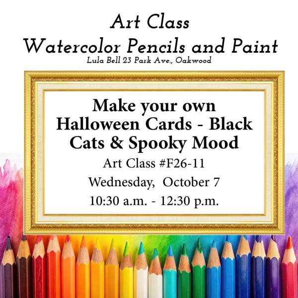 Lula Bell Art Class - Make your own Halloween Cards - Black Cats & Spooky Mood