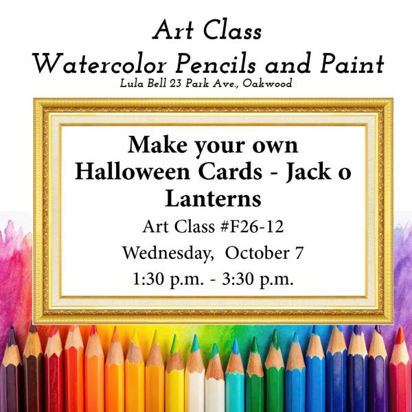 Lula Bell Art Class - Make your own Halloween Cards - Jack o Lanterns