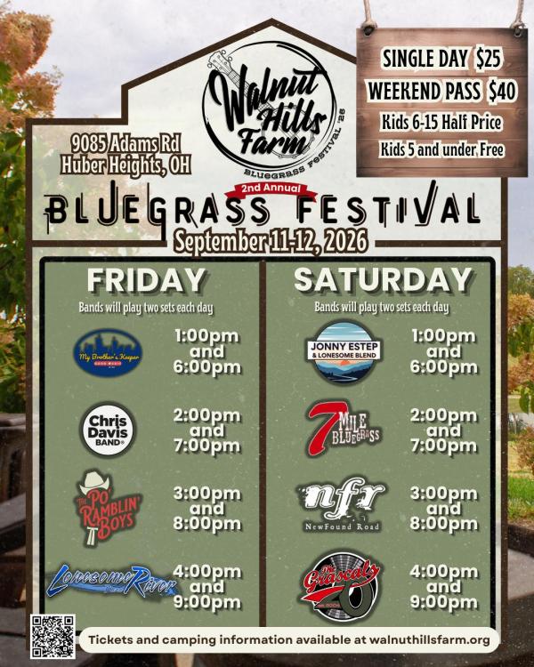 2nd Annual Walnut Hills Farm Bluegrass Festival