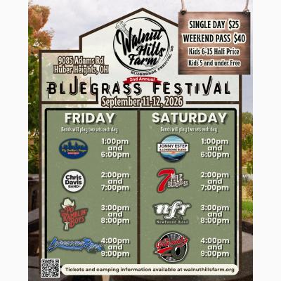 2nd Annual Walnut Hills Farm Bluegrass Festival