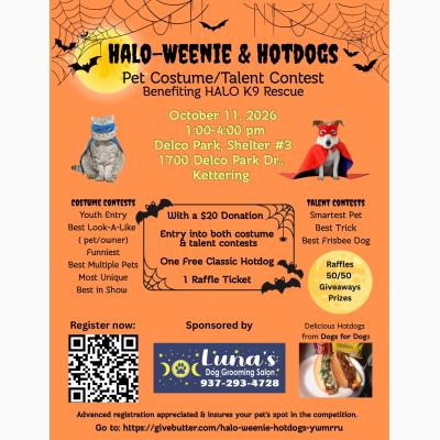 Register Now for HALO Weenie & Hot Dogs Fundraiser to support dogs in need!