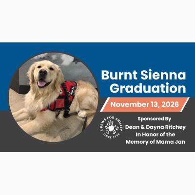 Burnt Sienna Service Dog Graduation | 4 Paws for Ability