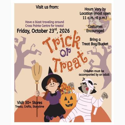 Trick or Treat around Cross Pointe Centre
