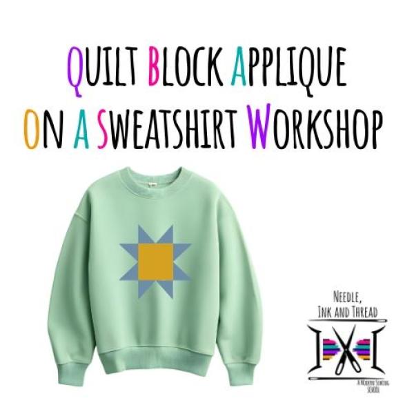 Create a Quilt Square, Then Sew It to Your Sweatshirt