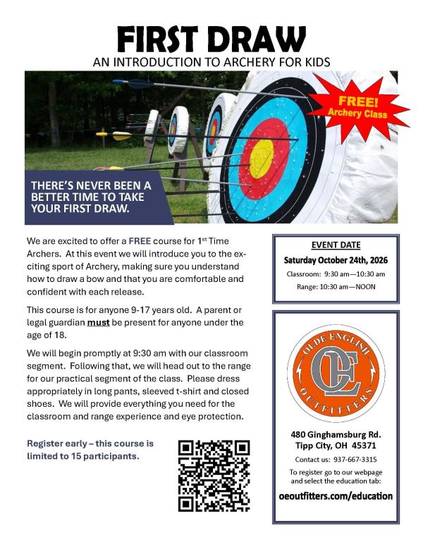 First Draw - Archery (ages 9 and up)