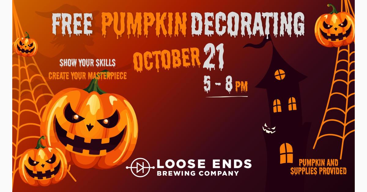 Pumpkin Decorating at Loose Ends Brewing - Free Pumpkin with Purchase
