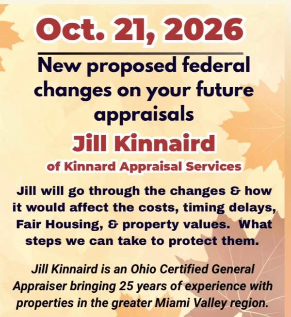 Main Monthly Meeting: What You Need to Know About Proposed Federal Appraisal Changes