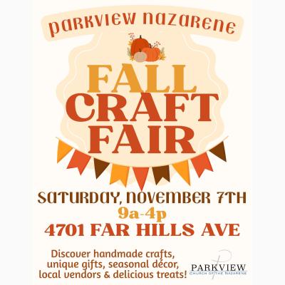 Parkview Church of the Nazarene Fall Craft Show