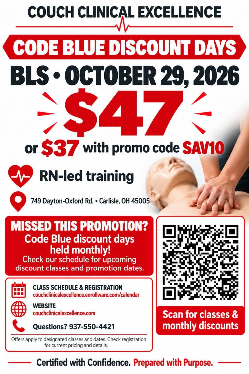 Code Blue BLS Discount Day