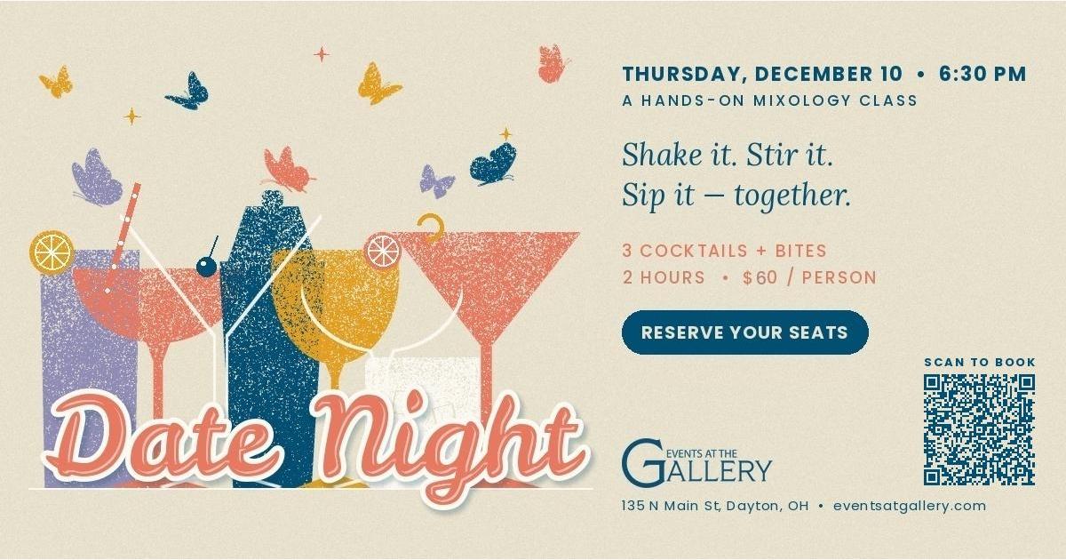 Mixology Night – Make 3 Cocktails Together | Date Night in Downtown Dayton