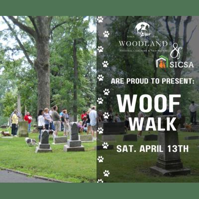 Woof Walk!  Woodland Cemetery April 13