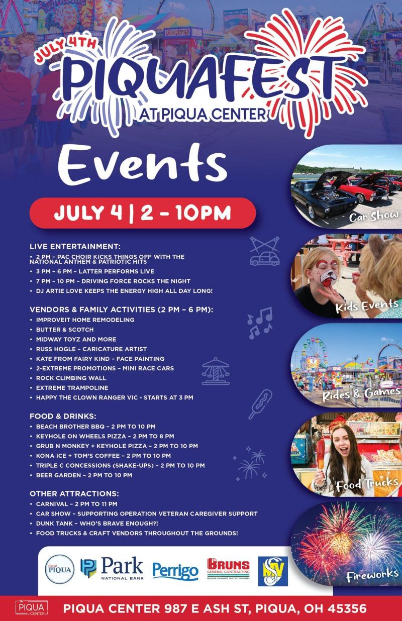 poster - 2025 Piqua OH fireworks