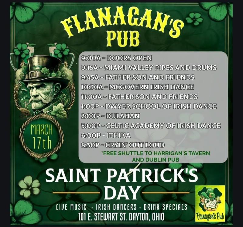 Flanagans St Patricks Day 2025