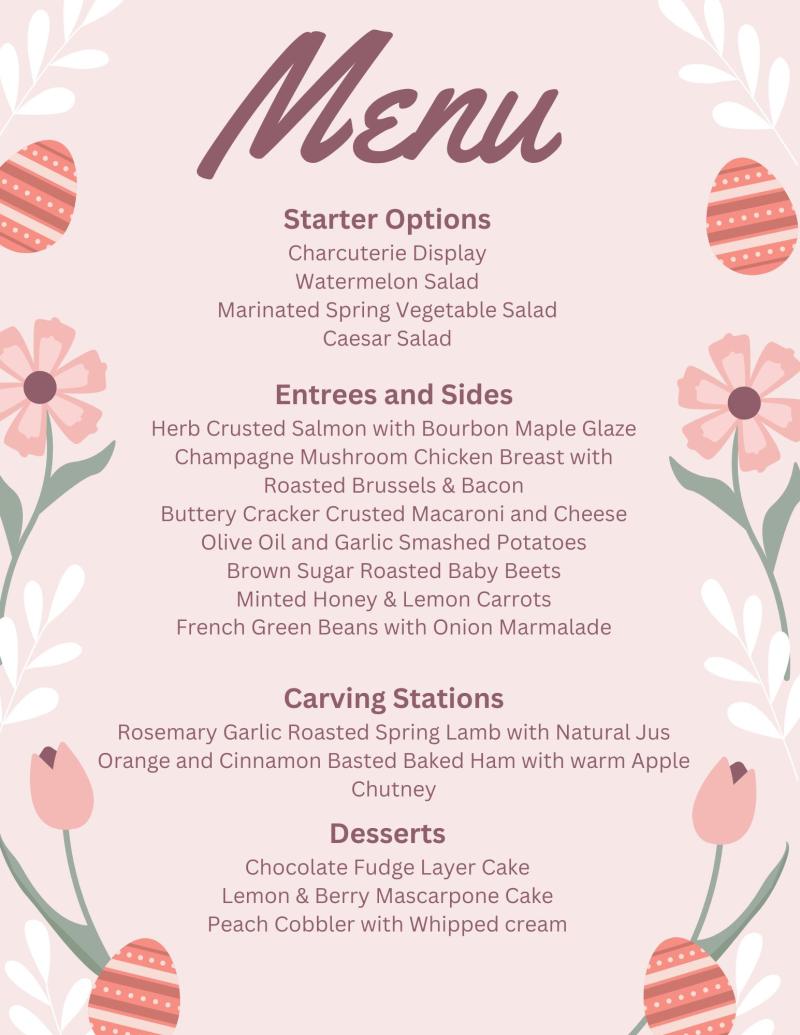 Easter Menu